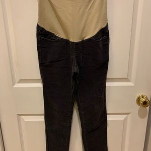 LOFT Petite Corduroy Gray Maternity Pants